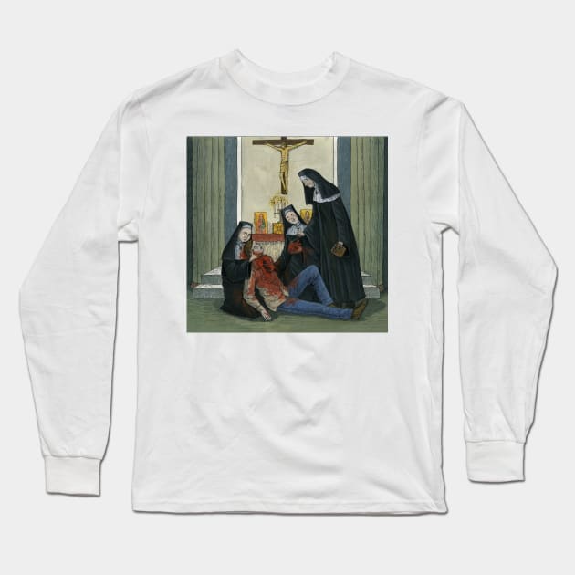 nuns Long Sleeve T-Shirt by krevetka_ania